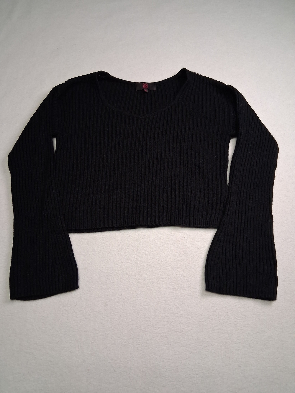 4/20$ NOBO Black Ribbed Cropped Sweater